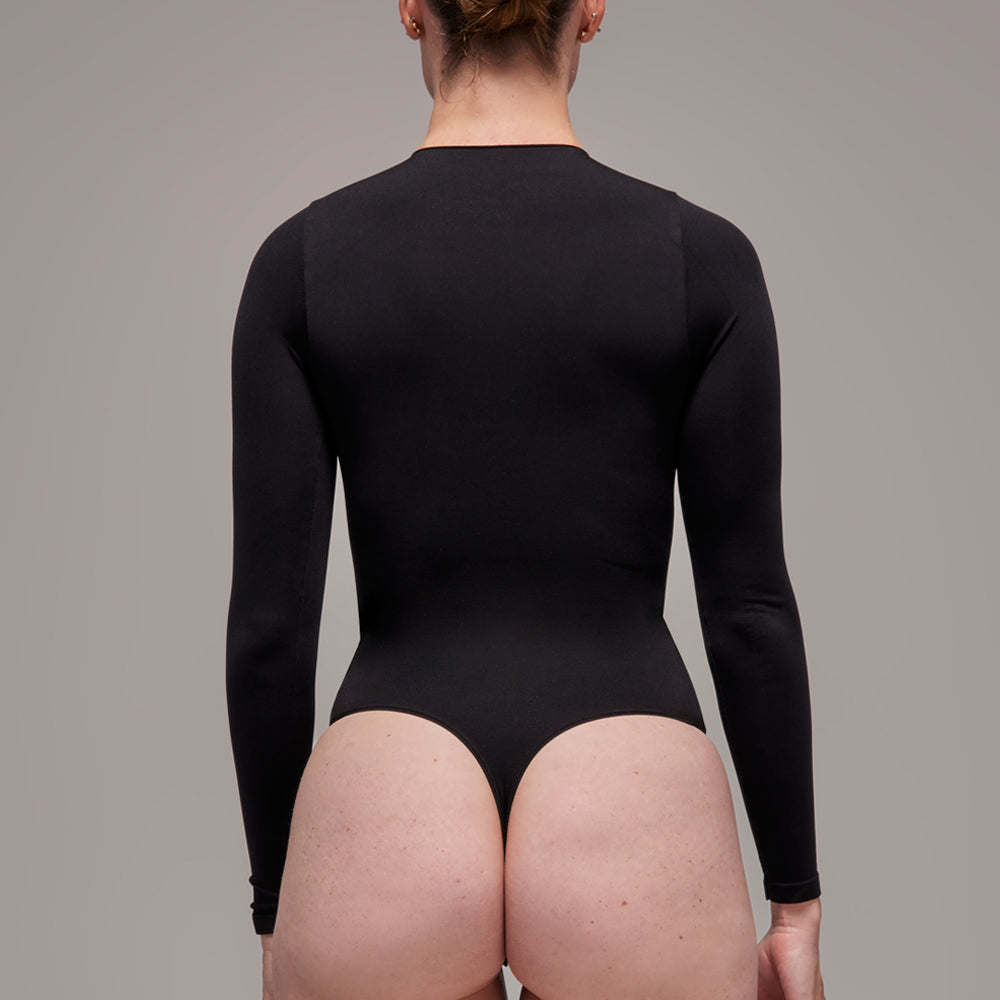 Body segunda piel manga larga espalda