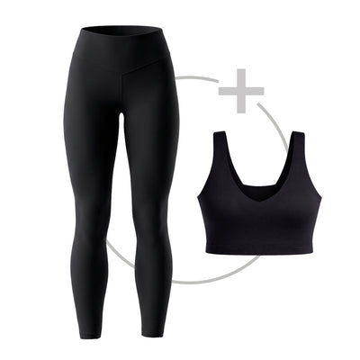 Pack Legging básico + Top doble escote