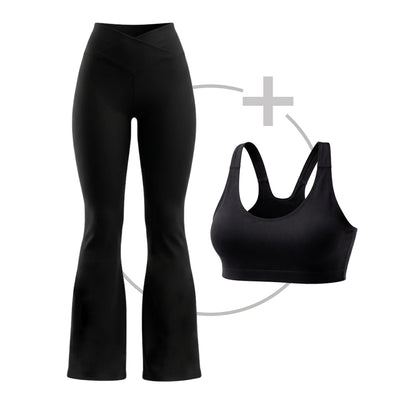 Pack Legging bota campana + Top doble escote